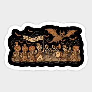 Happy Haunting Vintage Illustration Sticker